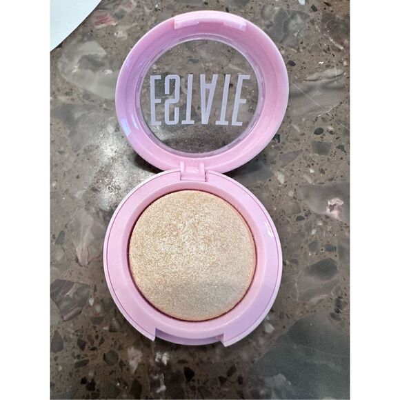 NWOT Estate Cosmetics Dew Me Baked  Cheek Eyes & Face Highlight Pressed Powder - Picture 3 of 3